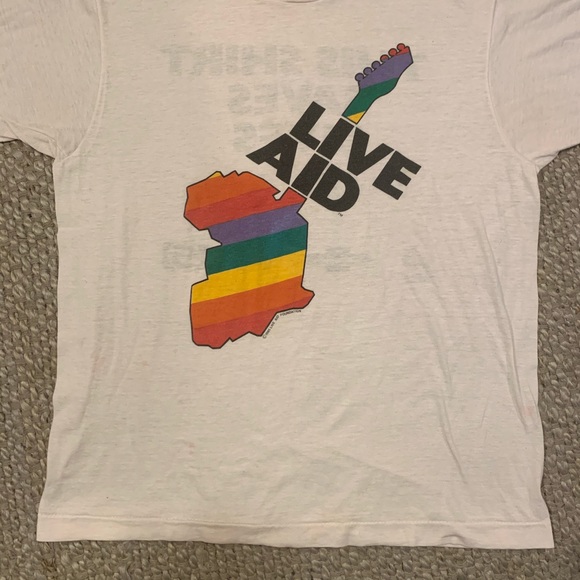 Vintage Original LIVE AID 1985 Tshirt Screen Stars - Picture 3 of 15